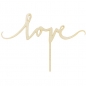 Preview: Cake Topper - love - Wood
